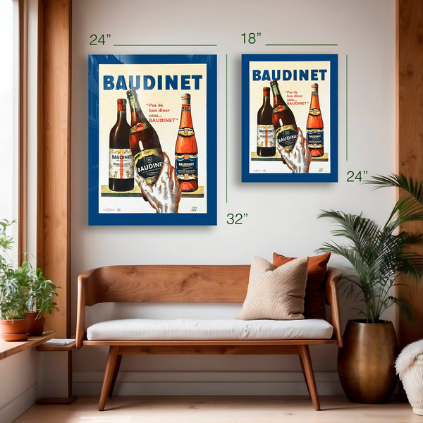 Baudinet Aperitif Poster (c.1950s) – HD Aluminum