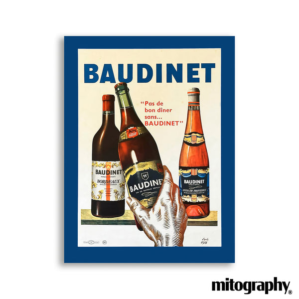 Baudinet Aperitif Poster (c.1950s) – HD Aluminum