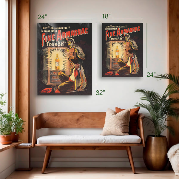 Fine Armagnac “Trésor” Poster (c.1930s) – HD Aluminum