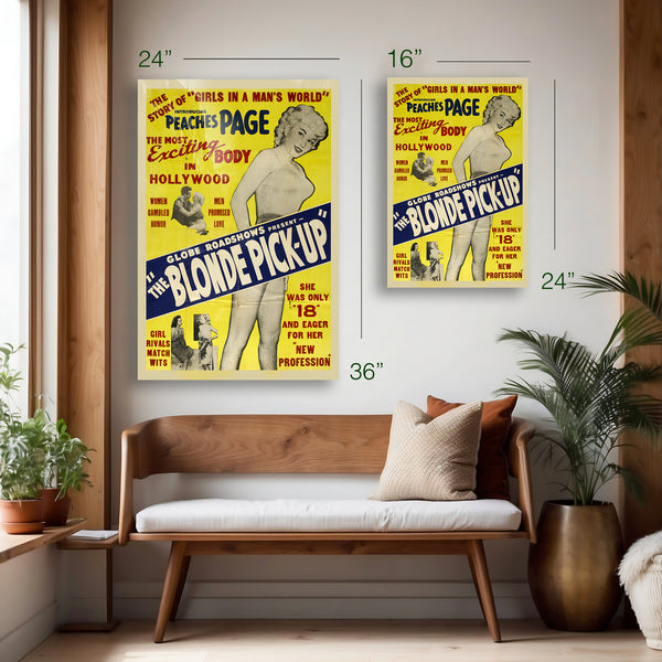 The Blonde Pick-Up – 1940s Peaches Page Exploitation Film Poster – HD Aluminum