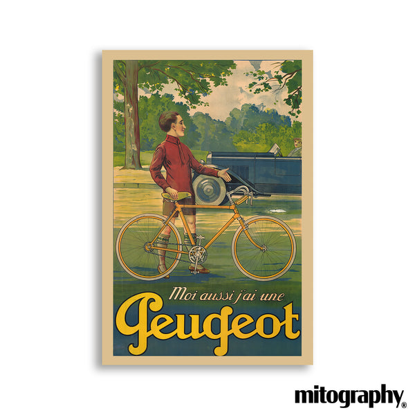 Vintage Peugeot Bicycle Poster – French Cycling Wall Art Print - HD Aluminum