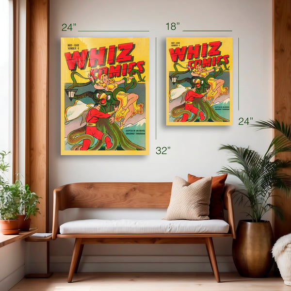 Whiz Comics May 1940 Captain Marvel Battle - HD Aluminum
