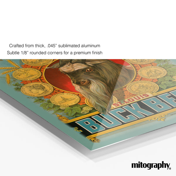 Wm. J. Lemp’s St. Louis Buck Beer Vintage Poster – Historic Brewery Wall Art – HD Aluminum