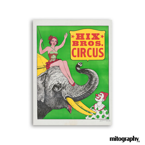 1970s Hix Bros. Circus Poster – HD Aluminum