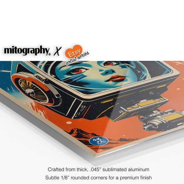 Retro Futuristic Space Woman - Mitography x Tailwood Products - HD Aluminum