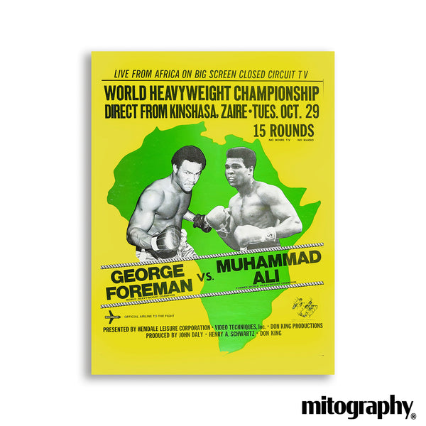 Ali vs. Foreman World Heavyweight Championship Fight Poster - HD Aluminum