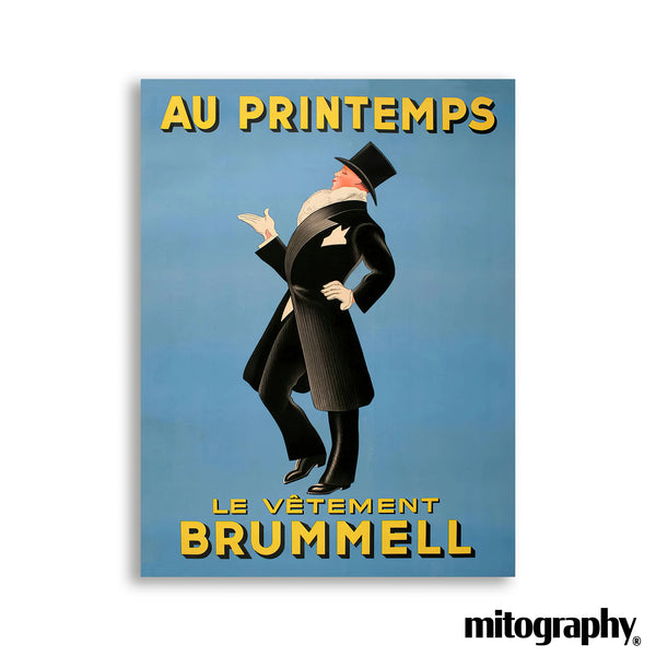 Au Printemps Brummell Poster c.1930 – French Art Deco Fashion Advertisement- HD Aluminum
