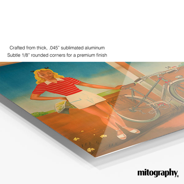 Automoto Vintage Bicycle Poster – Retro French Cycling Wall Art - HD Aluminum