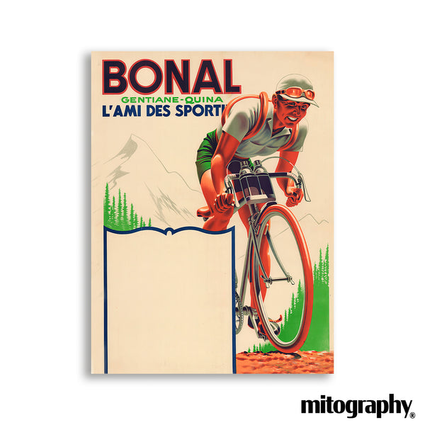 Bonal Gentiane-Quina “L’Ami des Sports” Cycling Poster (c.1930s) – HD Aluminum