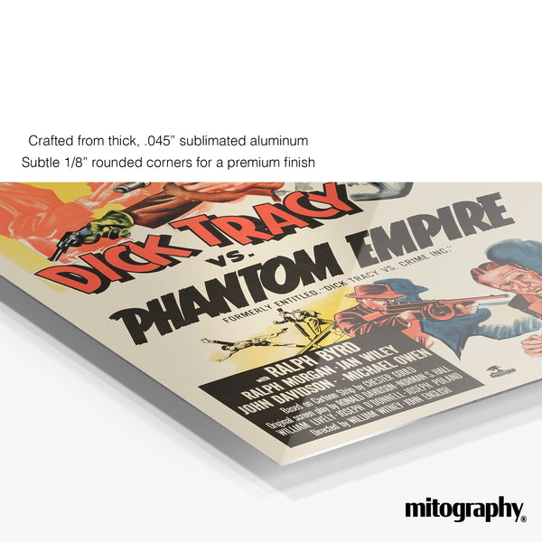 Dick Tracy vs. Phantom Empire – Vintage Serial Movie Poster Wall Art - HD Aluminum