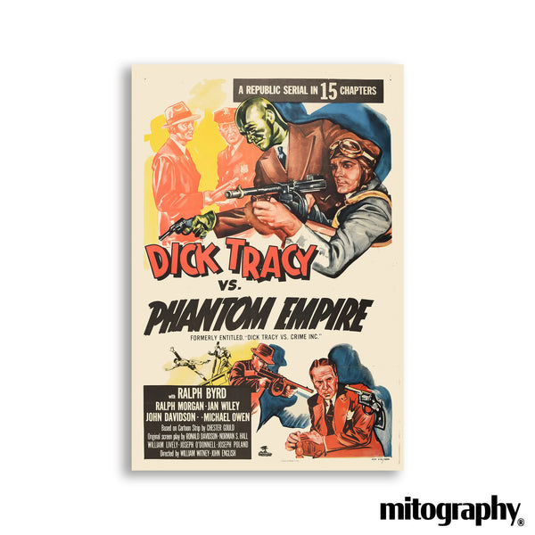 Dick Tracy vs. Phantom Empire – Vintage Serial Movie Poster Wall Art - HD Aluminum