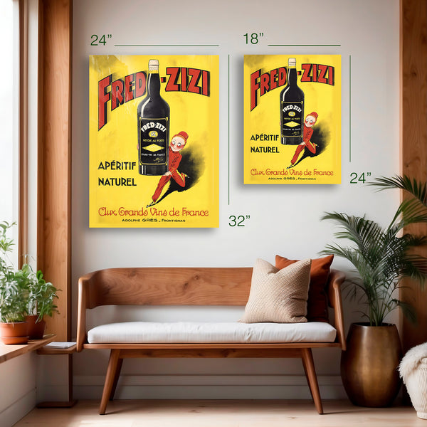 Fred-Zizi Apéritif Poster (c.1930s) – HD Aluminum