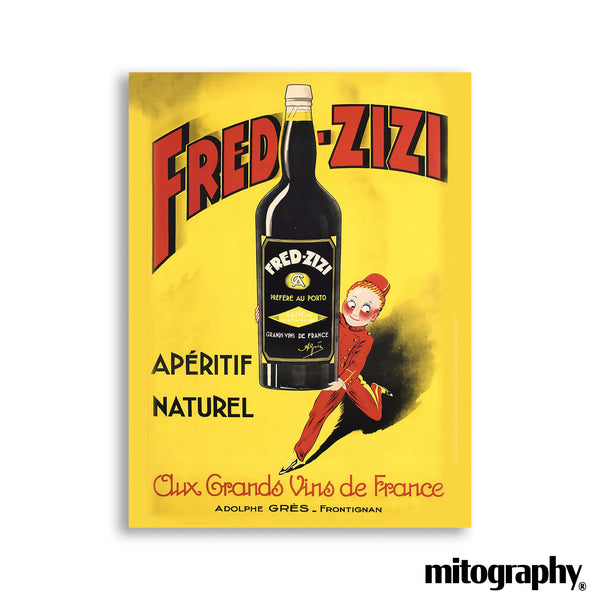 Fred-Zizi Apéritif Poster (c.1930s) – HD Aluminum