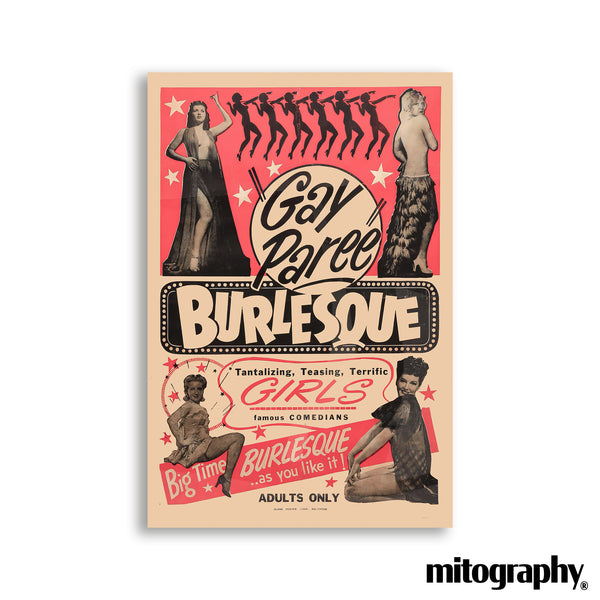 Gay Paree Burlesque Poster (c.1950s) – HD Aluminum