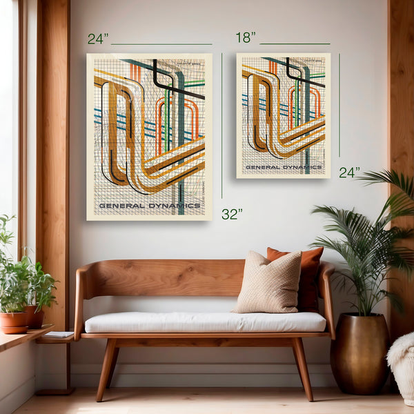 General Dynamics (Abstract Systems Diagram, 1955) – HD Aluminum