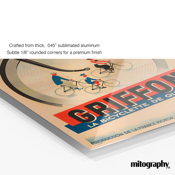 Griffon – La Bicyclette de Qualité – French Cycling Poster (c.1930s) – HD Aluminum