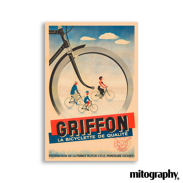 Griffon – La Bicyclette de Qualité – French Cycling Poster (c.1930s) – HD Aluminum