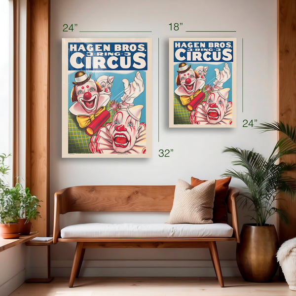 Hagen Bros. Circus Poster c.1900's – HD Aluminum
