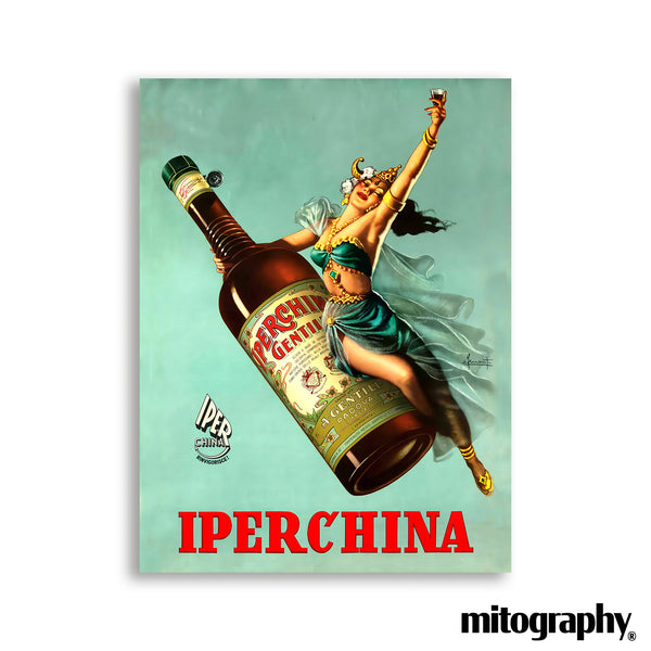 Iperchina “Elixir di China” Belly Dancer Poster (c.1950s) – HD Aluminum