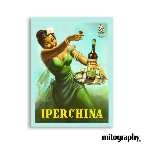 Iperchina Italian Amaro Poster (c.1950s) – HD Aluminum