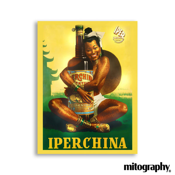 Iperchina – Vintage Italian Liquor Poster - HD Aluminum