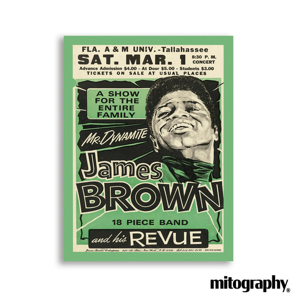 James Brown “Mr. Dynamite” Concert Poster – HD Aluminum