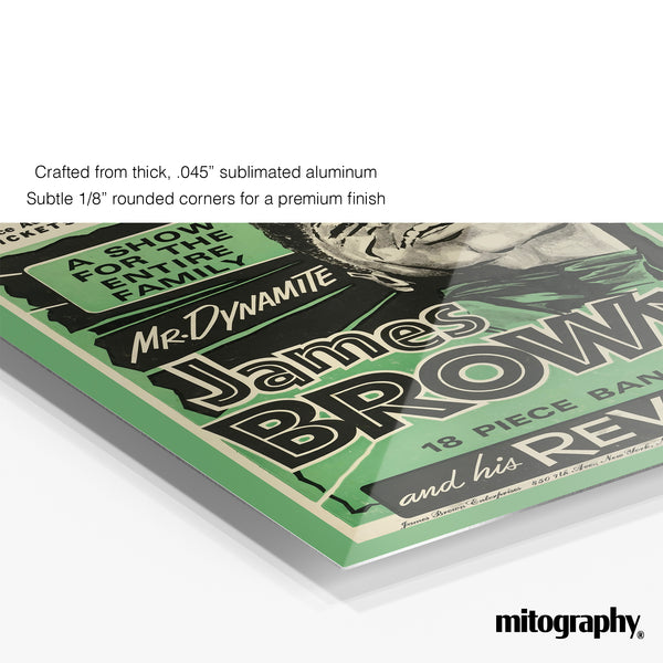 James Brown “Mr. Dynamite” Concert Poster – HD Aluminum