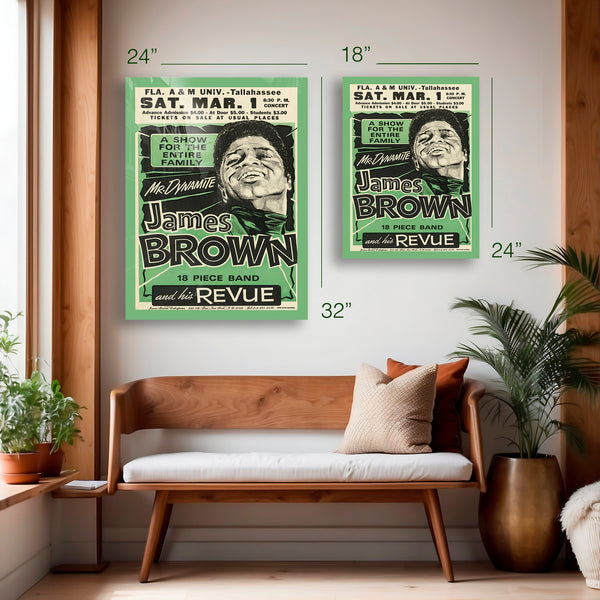 James Brown “Mr. Dynamite” Concert Poster – HD Aluminum