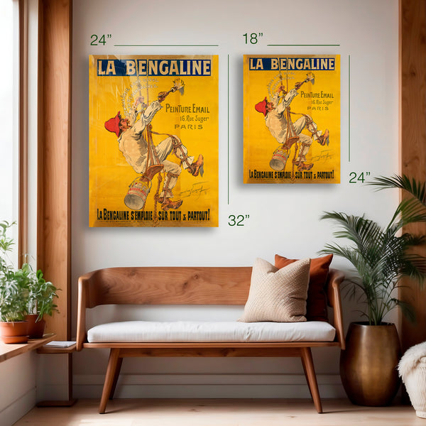 La Bengaline Enamel Paint Poster (c.1890s) – HD Aluminum