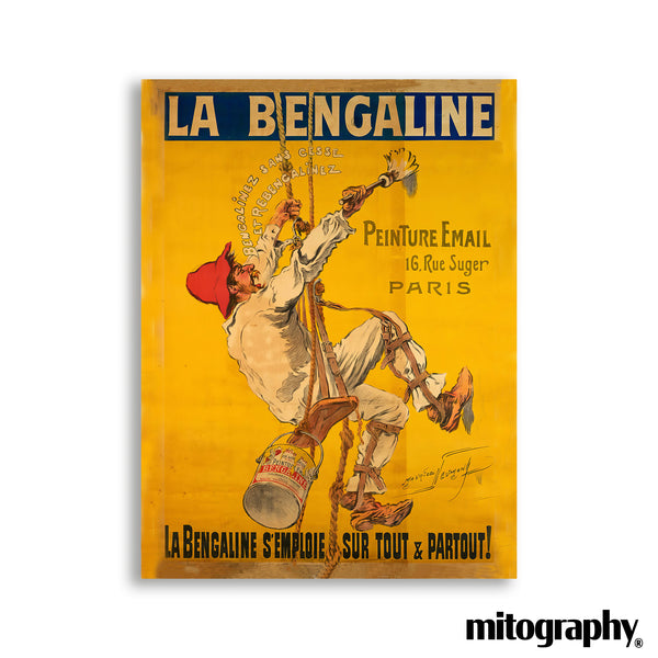 La Bengaline Enamel Paint Poster (c.1890s) – HD Aluminum