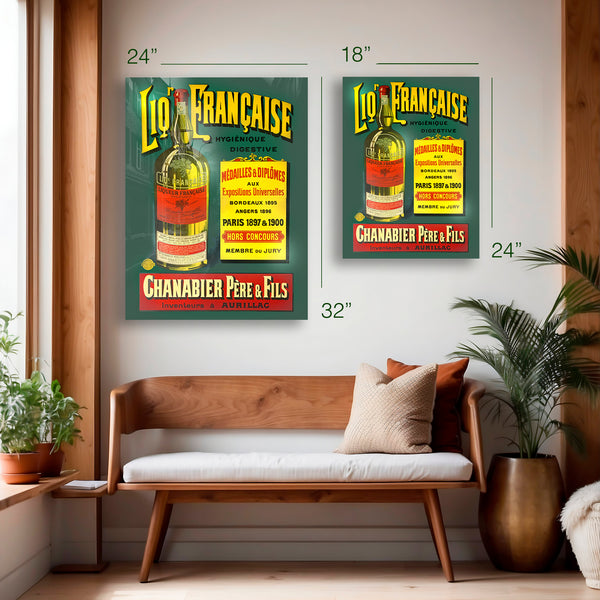 Liqueur Française Chanabier Père & Fils Poster (c.1900) – HD Aluminum