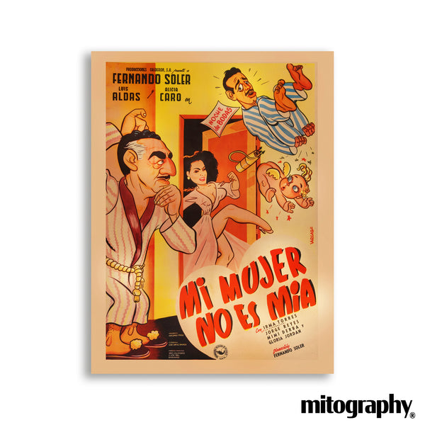 Mi Mujer No Es Mía (Mexican Movie Poster, 1950s) – HD Aluminum