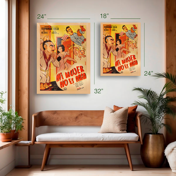 Mi Mujer No Es Mía (Mexican Movie Poster, 1950s) – HD Aluminum