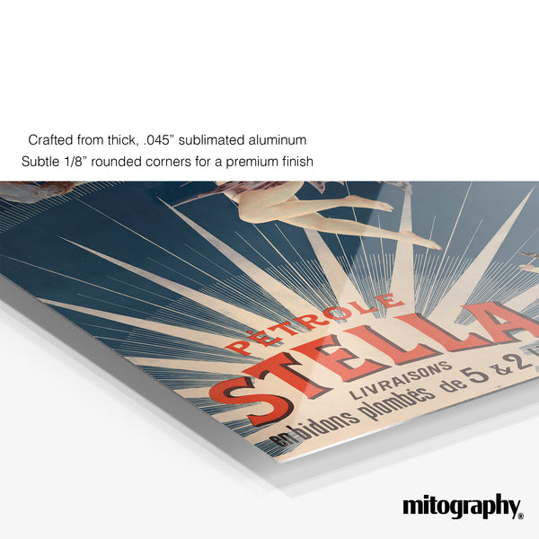 Pétrole Stella Poster (c.1920s) – HD Aluminum