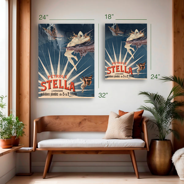 Pétrole Stella Poster (c.1920s) – HD Aluminum