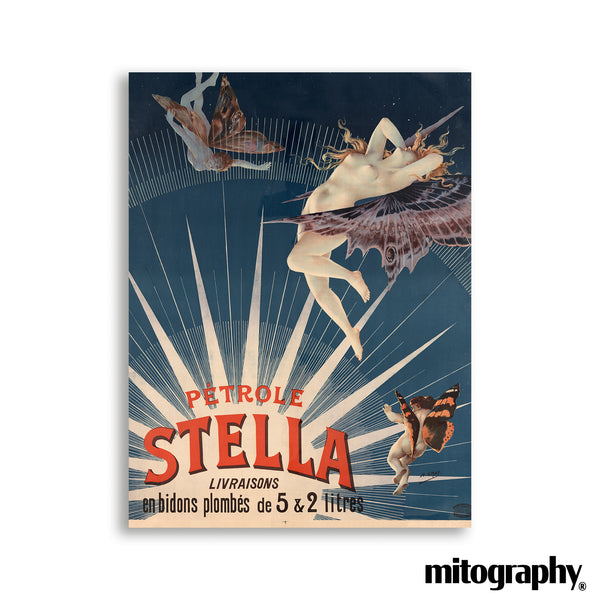 Pétrole Stella Poster (c.1920s) – HD Aluminum