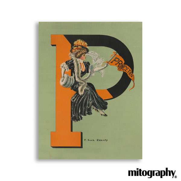 Princeton “P” by Howard Chandler Christy (c.1900s) – HD Aluminum