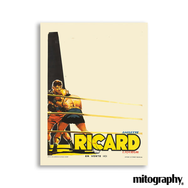 Ricard Anisette Boxing Poster C.1930s Vintage French Advertising – HD Aluminum