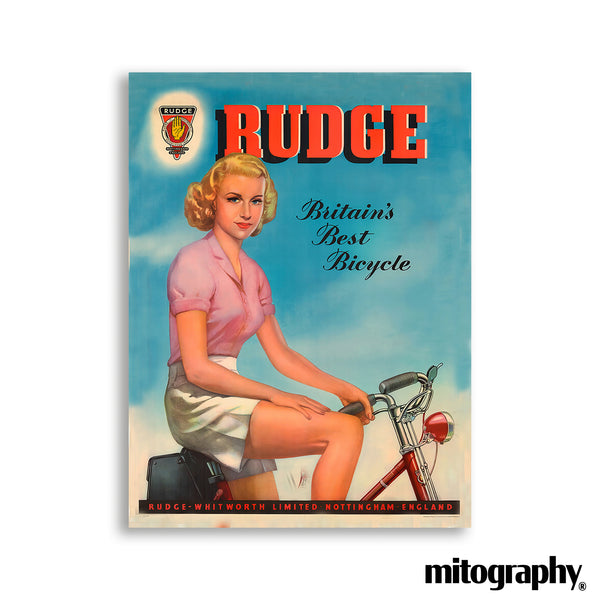 Rudge-Whitworth “Britain’s Best Bicycle” Poster (c.1940s) – HD Aluminum