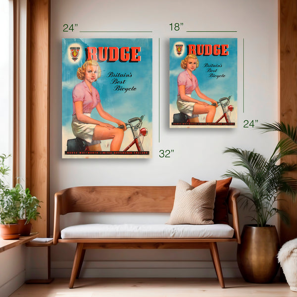 Rudge-Whitworth “Britain’s Best Bicycle” Poster (c.1940s) – HD Aluminum