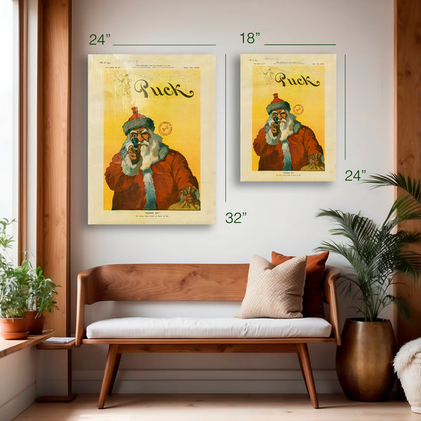 Hands Up! (Puck Magazine Cover, 1912) – HD Aluminum