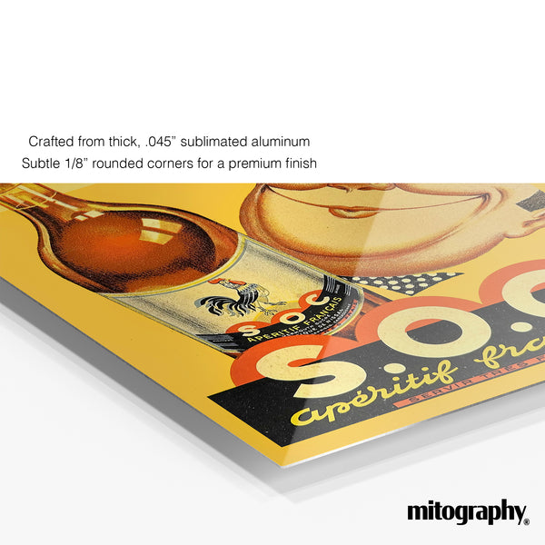 S.O.C. Apéritif Français Poster (c.1940s) – HD Aluminum