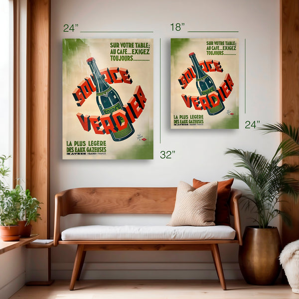 "Source Verdier" French Mineral Water Poster – HD Aluminum