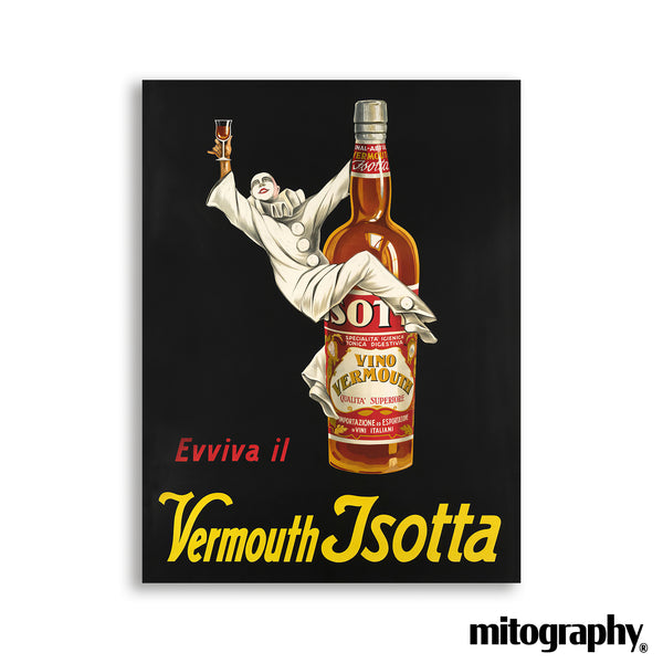 Vermouth Isotta c.1930s Vintage Italian Poster – HD Aluminum