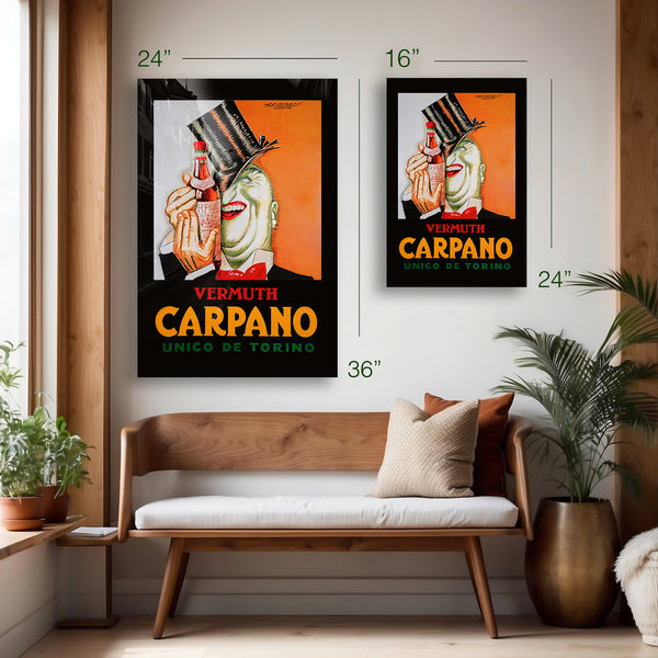 Vermuth Carpano “Unico de Torino” Poster (1930s) – HD Aluminum