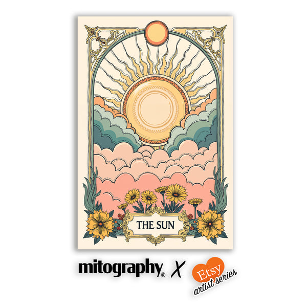 Vintage Sun Tarot Art Print - Mitography x Tailwood Products - HD Aluminum